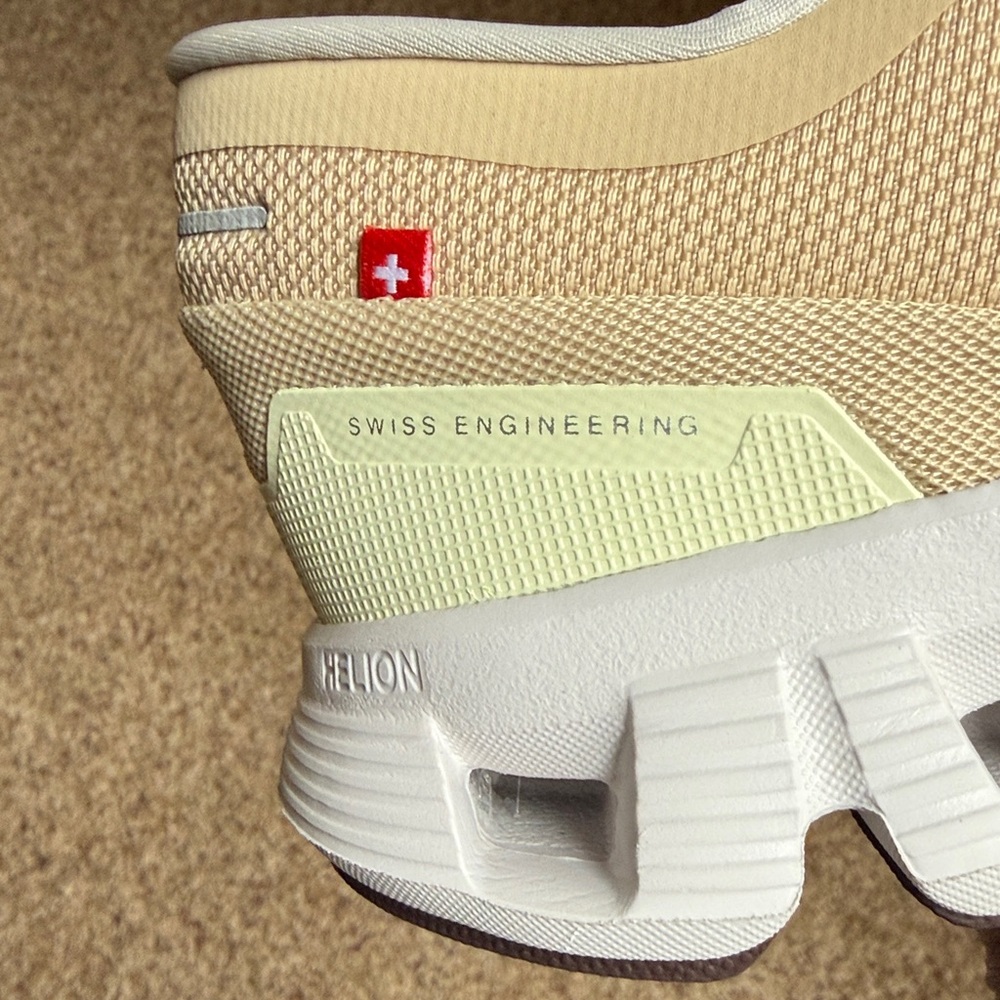 On Women's Cloud X 3 Running Shoes, Savannah/Frost, Size 9 - Picture 12 of 13